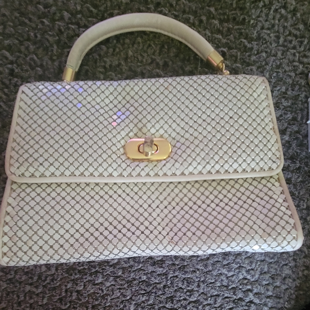 Vintage Whiting And Davis Top Handle Mesh Bag